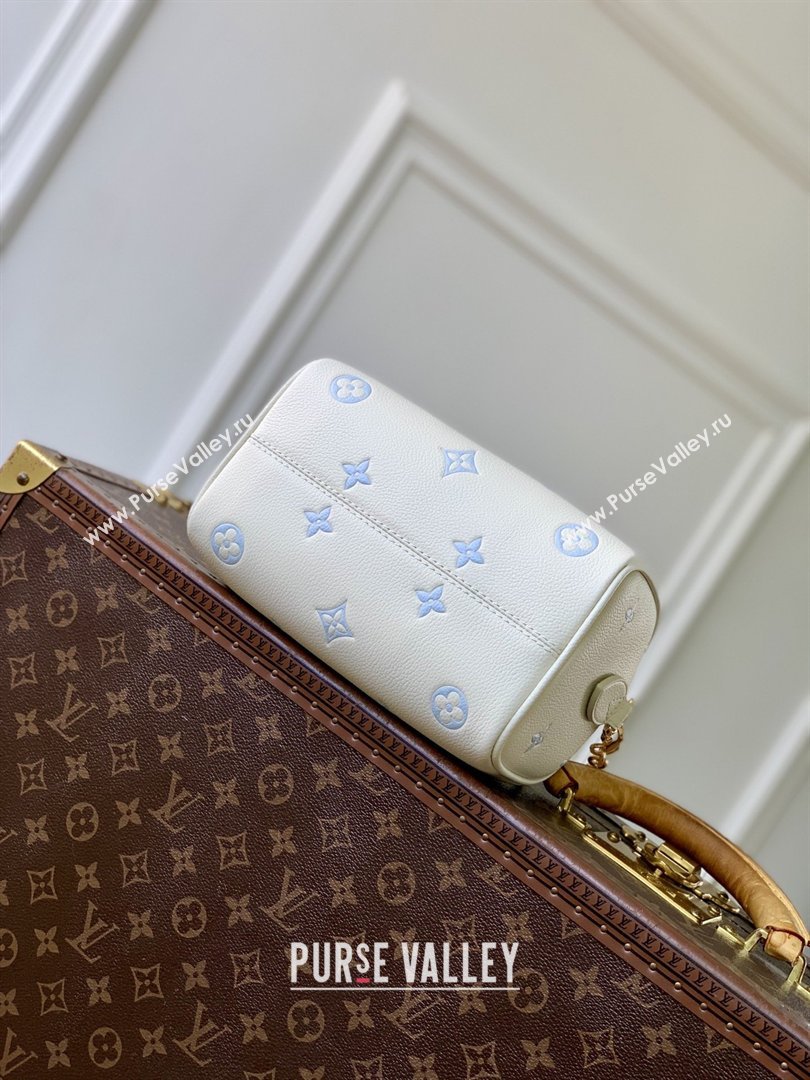 Louis Vuitton Speedy Bandouliere 20 in Milky White/Blue Cowhide Leather M28314 2026 (K-26022718)