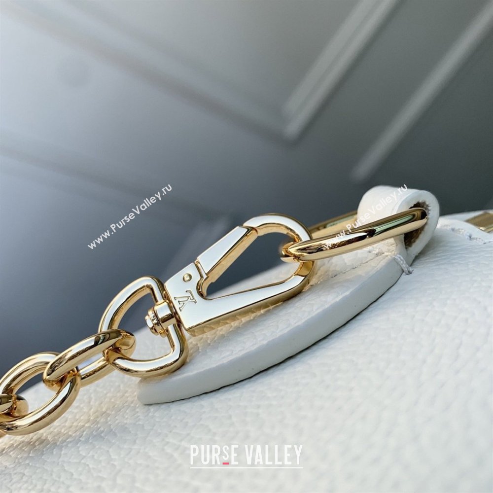 Louis Vuitton Speedy Bandouliere 20 in Milky White/Blue Cowhide Leather M28314 2026 (K-26022718)