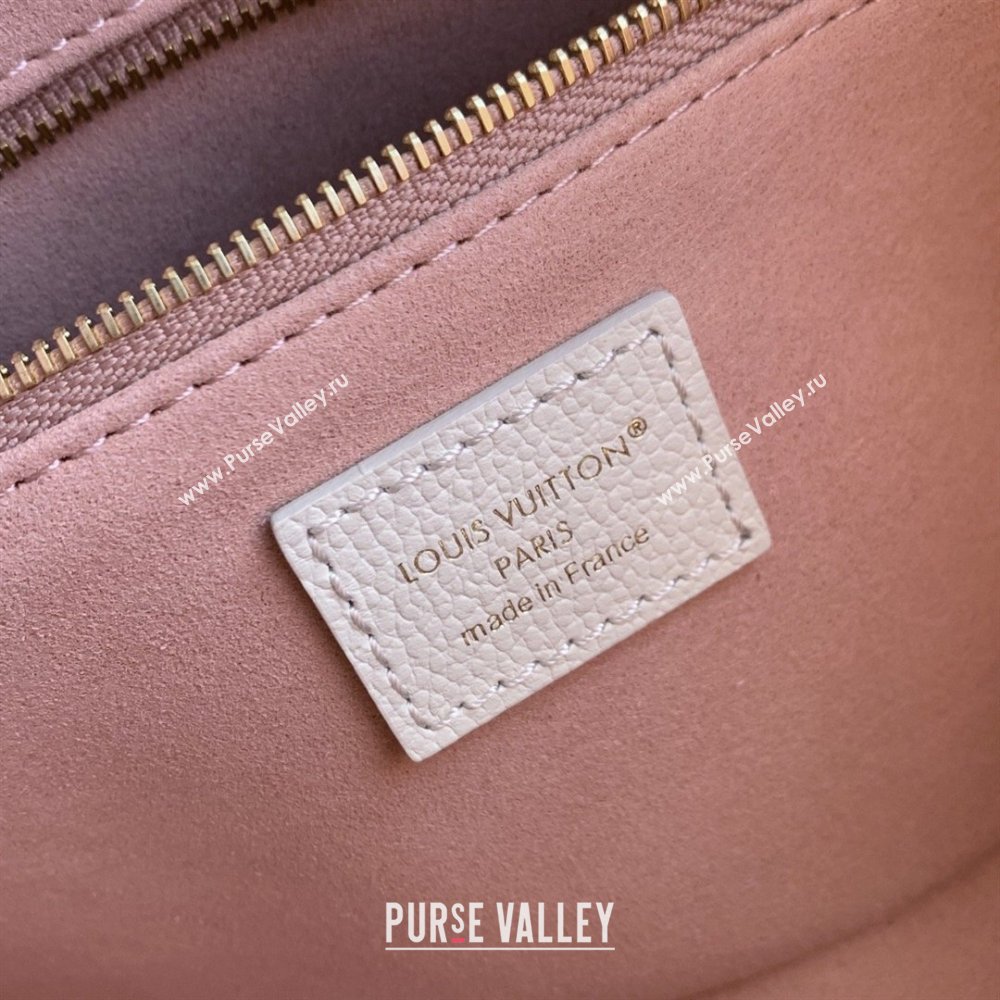 Louis Vuitton OnTheGo PM Tote Bag in Milky White/Peach Cowhide Leather M28313 2026 (K-26022816)