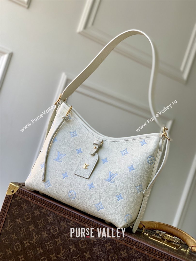 Louis Vuitton CarryAll PM in Milky White/Blue Cowhide Leather M27573 2026 (K-26022817)