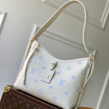 Louis Vuitton CarryAll PM in Milky White/Blue Cowhide Leather M27573 2026 (K-26022817)