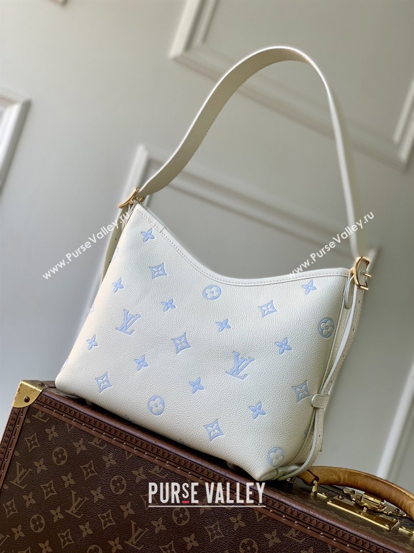 Louis Vuitton CarryAll PM in Milky White/Blue Cowhide Leather M27573 2026 (K-26022817)