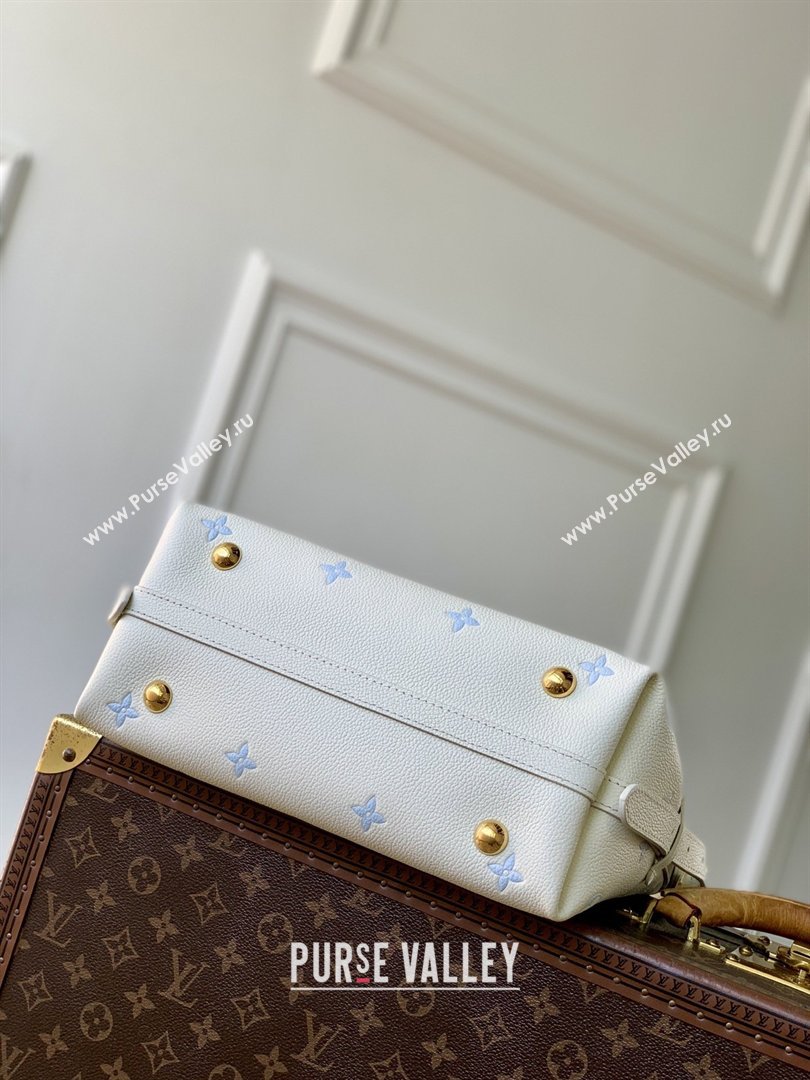 Louis Vuitton CarryAll PM in Milky White/Blue Cowhide Leather M27573 2026 (K-26022817)