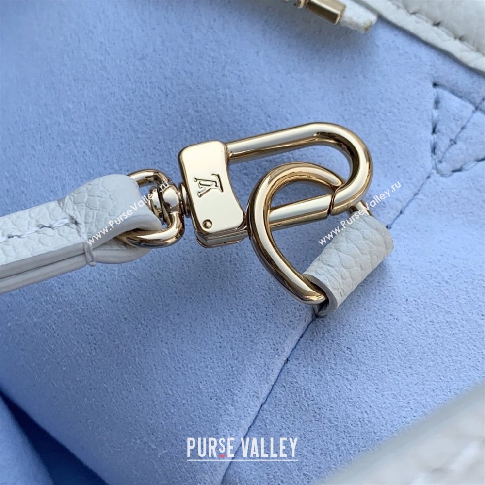 Louis Vuitton CarryAll PM in Milky White/Blue Cowhide Leather M27573 2026 (K-26022817)