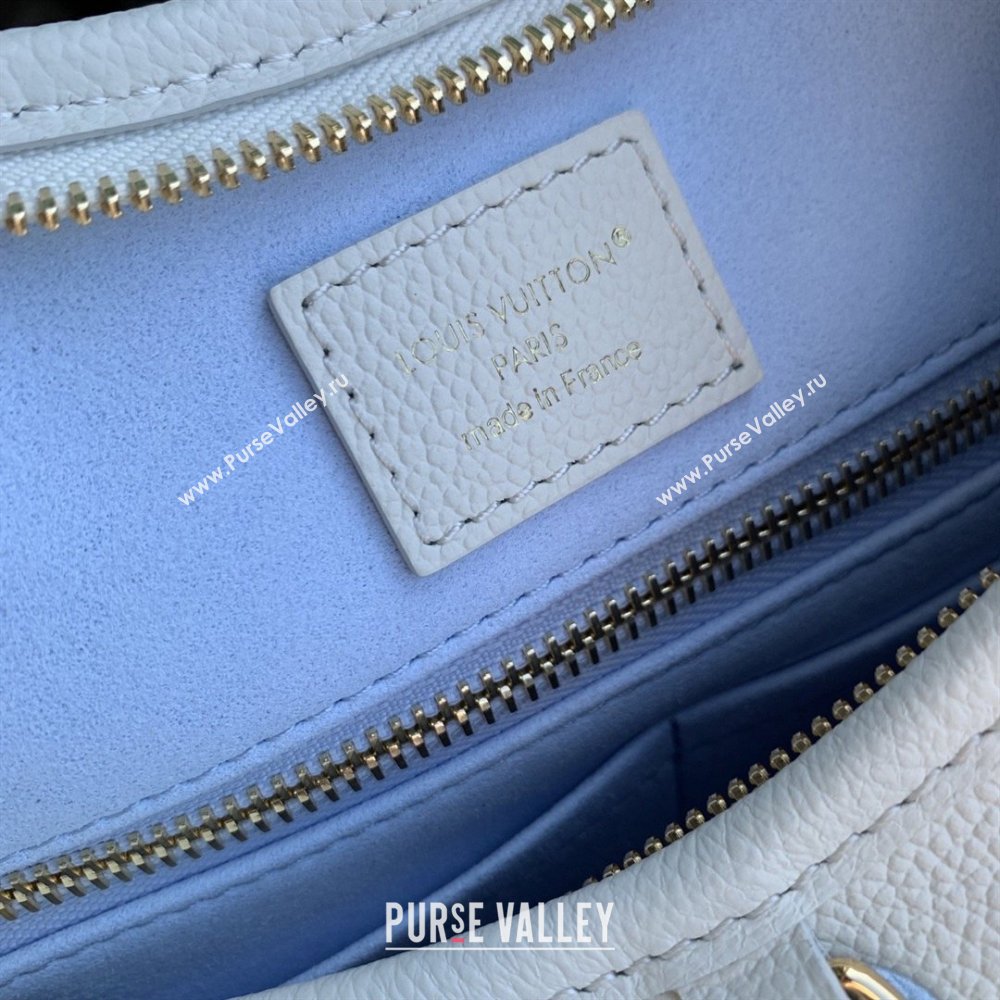 Louis Vuitton CarryAll PM in Milky White/Blue Cowhide Leather M27573 2026 (K-26022817)