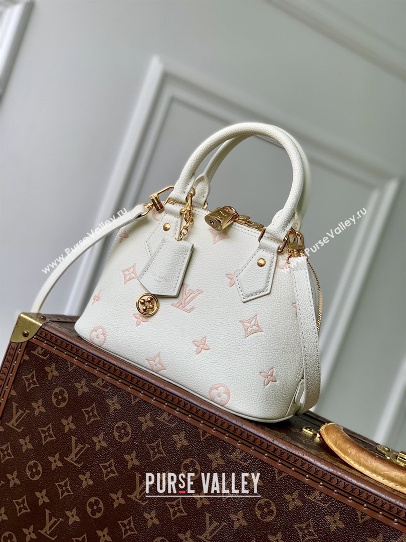 Louis Vuitton Alma BB in Milky White/Peach Cowhide Leather M27574 2026 (K-26022705)