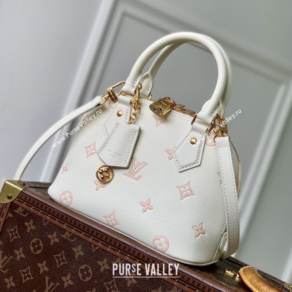 Louis Vuitton Alma BB in Milky White/Peach Cowhide Leather M27574 2026 (K-26022705)