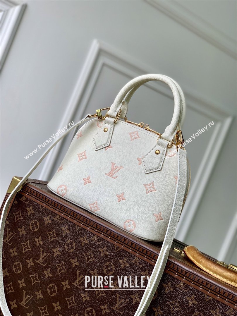 Louis Vuitton Alma BB in Milky White/Peach Cowhide Leather M27574 2026 (K-26022705)