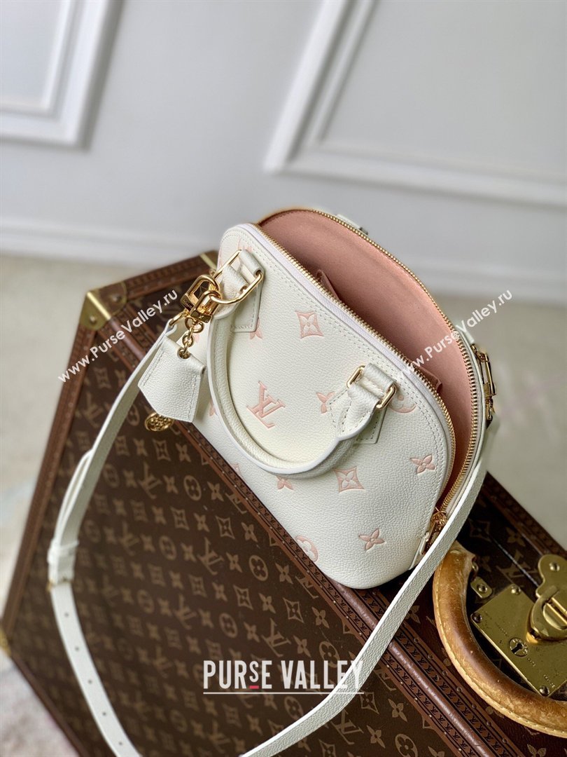 Louis Vuitton Alma BB in Milky White/Peach Cowhide Leather M27574 2026 (K-26022705)