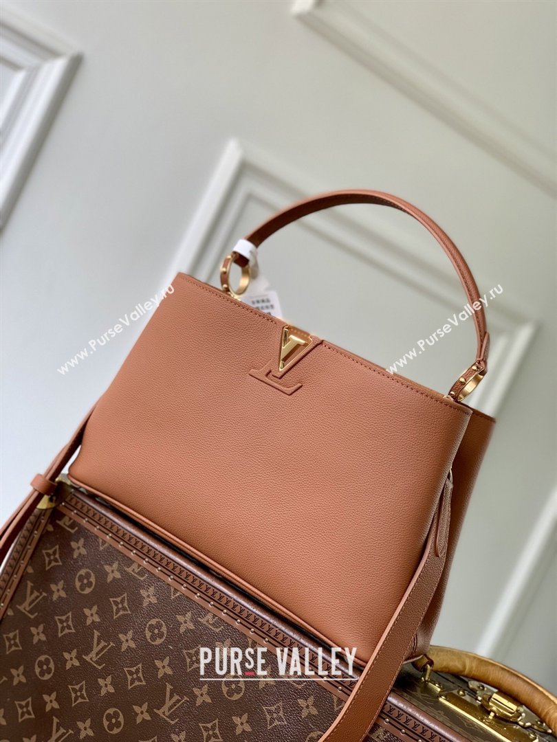 Louis Vuitton Capucines MM Souple Bag in Calf Leather M14370 Brown 2026 (K-26022707)