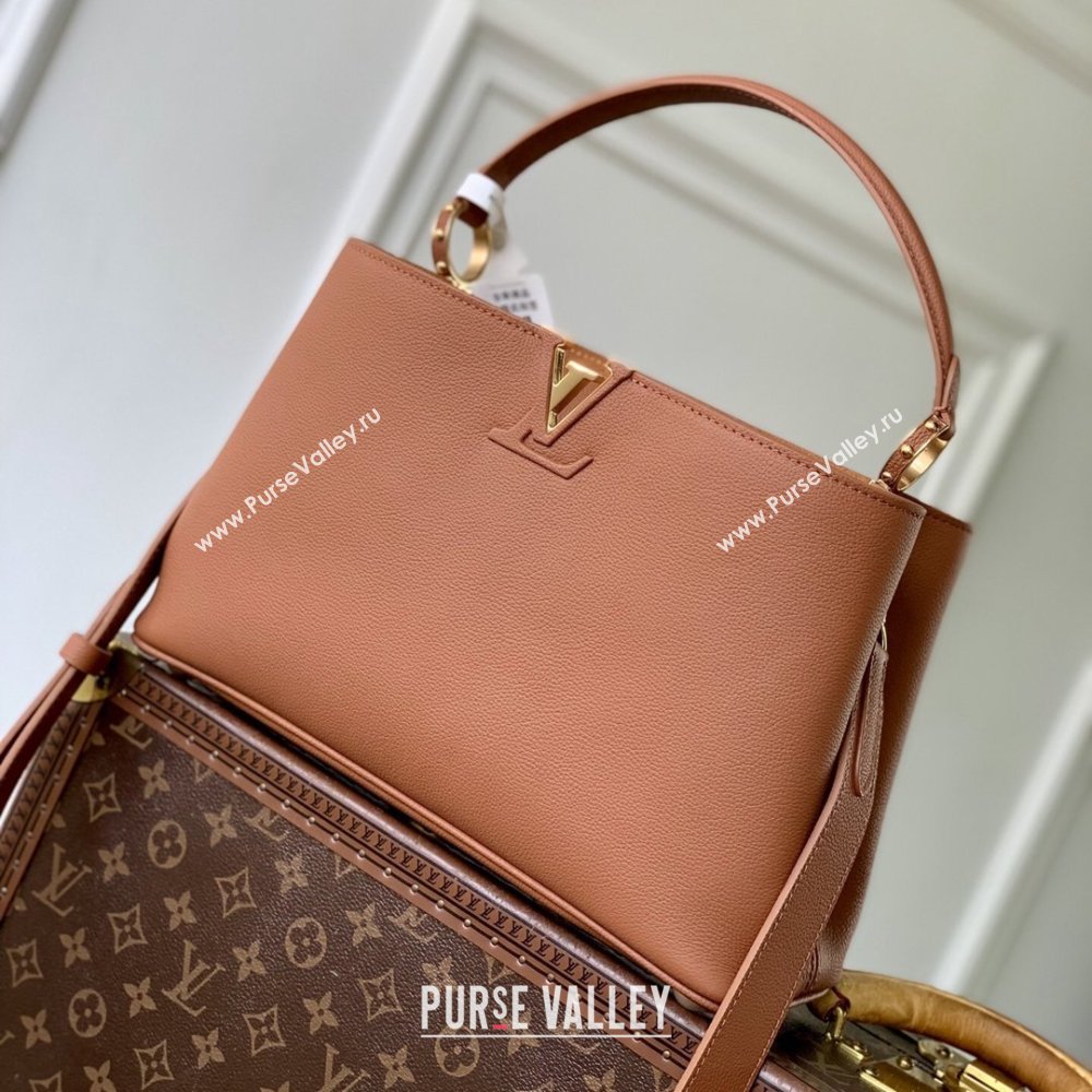 Louis Vuitton Capucines MM Souple Bag in Calf Leather M14370 Brown 2026 (K-26022707)