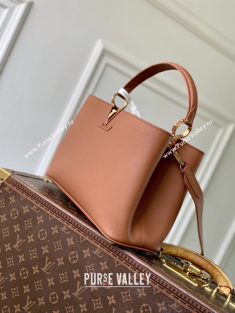 Louis Vuitton Capucines MM Souple Bag in Calf Leather M14370 Brown 2026 (K-26022707)