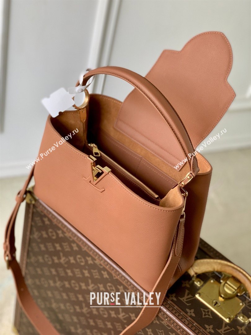 Louis Vuitton Capucines MM Souple Bag in Calf Leather M14370 Brown 2026 (K-26022707)
