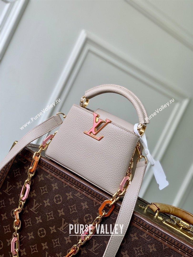Louis Vuitton Capucines Mini Bag in Taurillon Leather M24683 Pink 2026 (K-26022708)