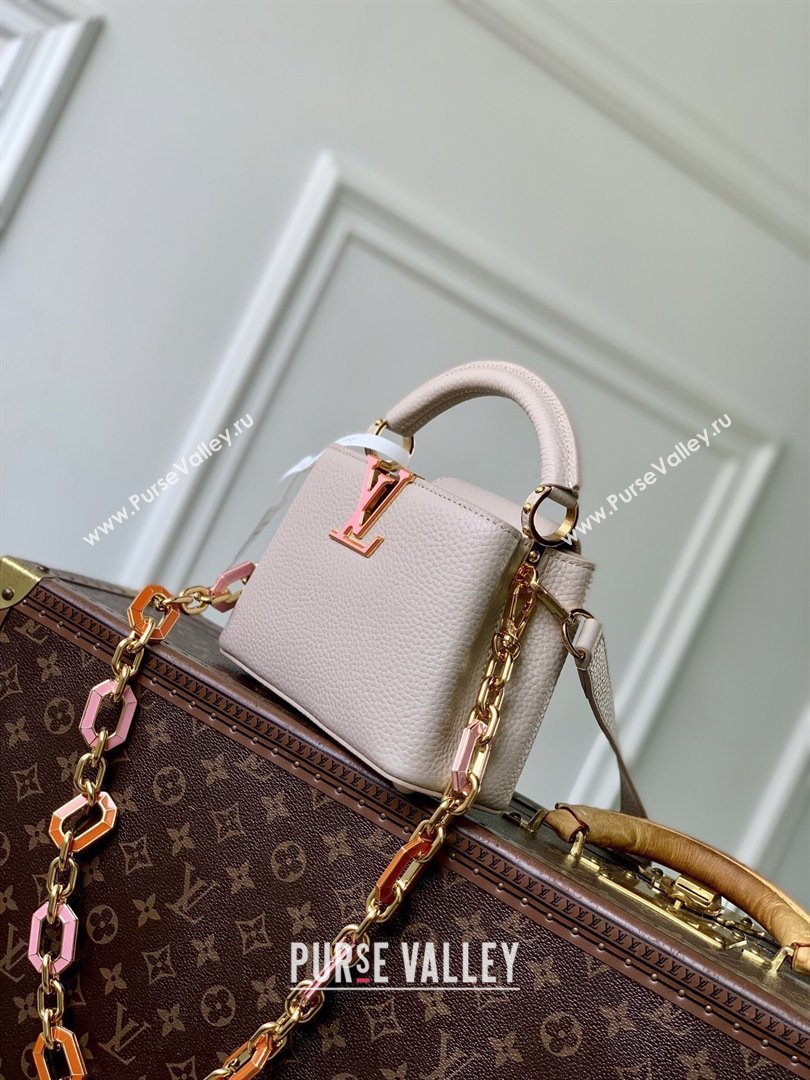 Louis Vuitton Capucines Mini Bag in Taurillon Leather M24683 Pink 2026 (K-26022708)