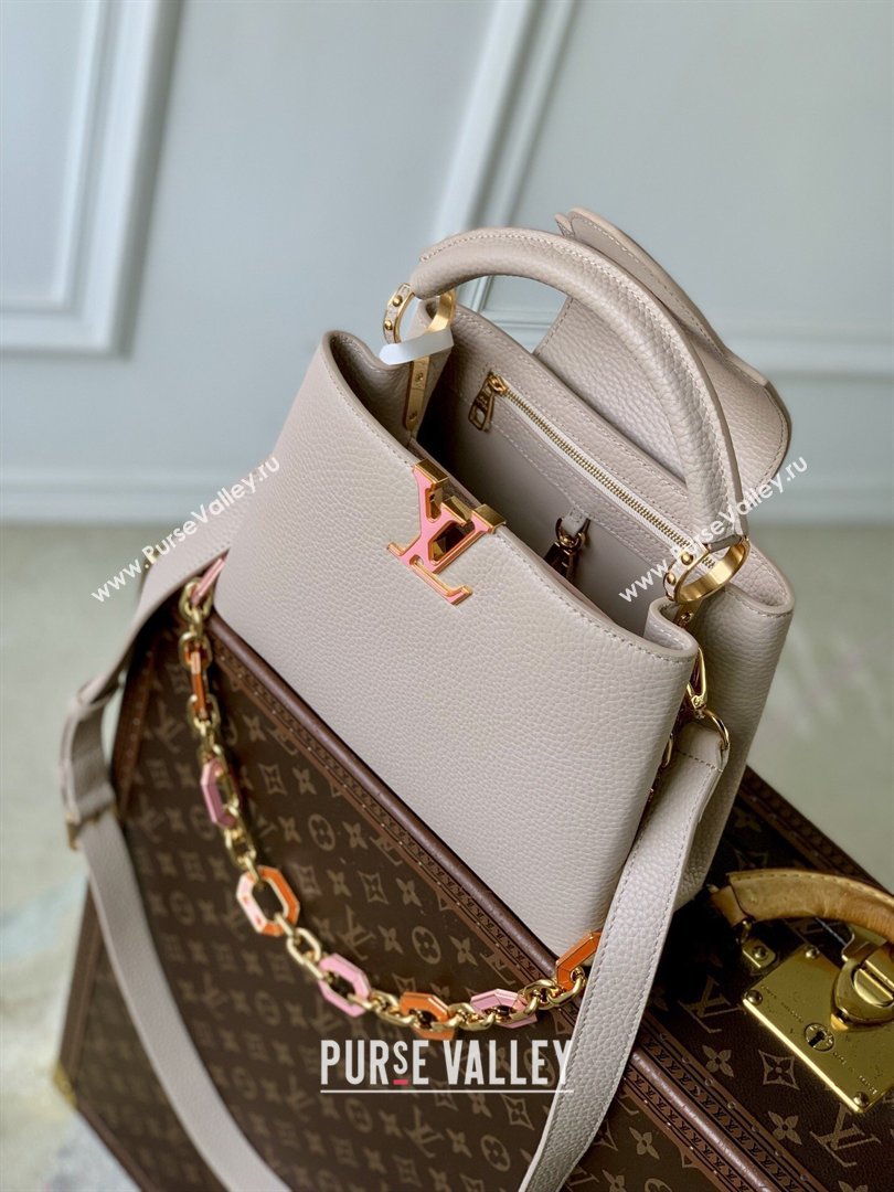 Louis Vuitton Capucines MM Bag in Taurillon Leather M24683 Pink 2026 (K-26022709)