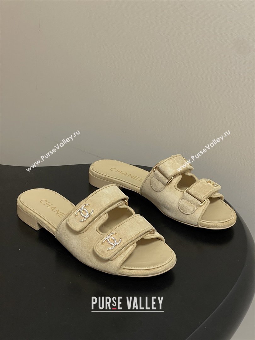Chanel Mules Sandal in Suede Kidskin G47043 Beige 2026 (MD-26022803)