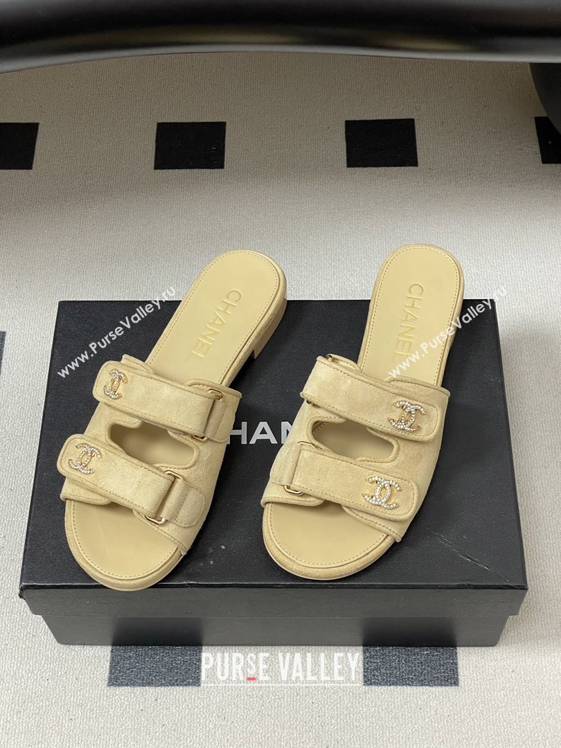 Chanel Mules Sandal in Suede Kidskin G47043 Beige 2026 (MD-26022803)
