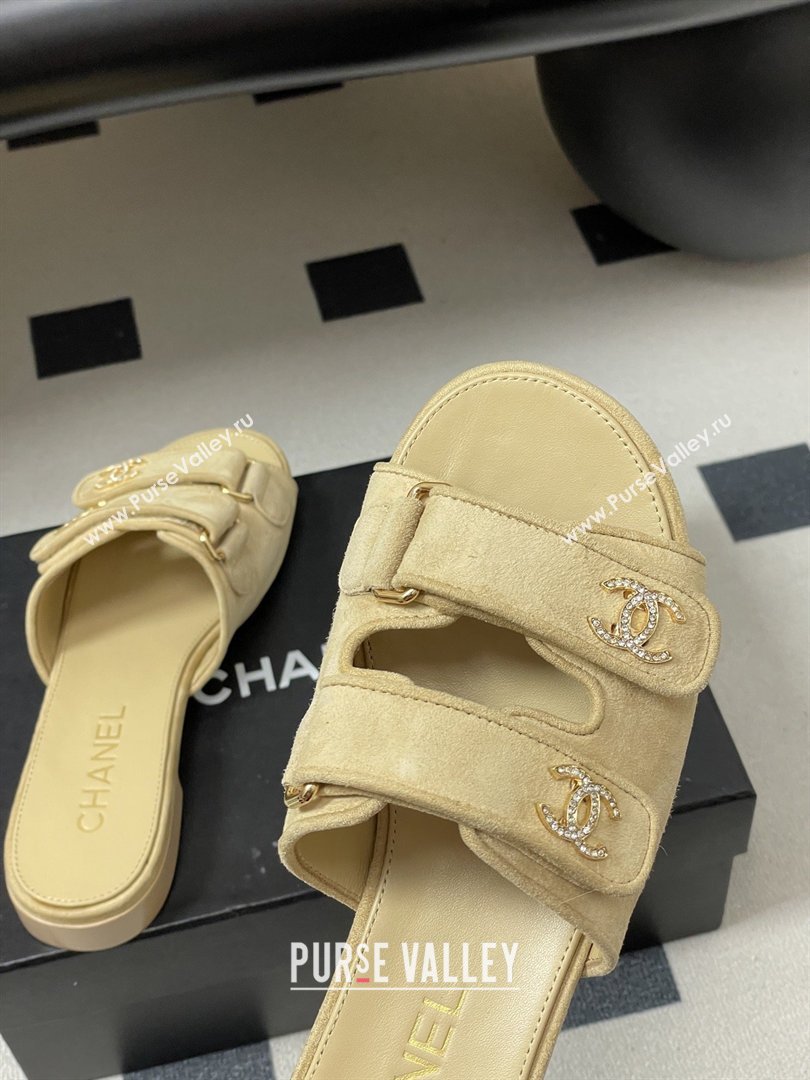 Chanel Mules Sandal in Suede Kidskin G47043 Beige 2026 (MD-26022803)