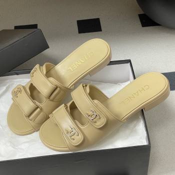 Chanel Mules Sandal in Lambskin G47043 Beige 2026 (MD-26022806)
