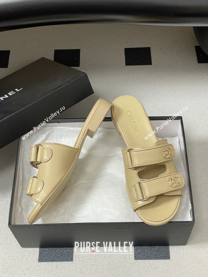 Chanel Mules Sandal in Lambskin G47043 Beige 2026 (MD-26022806)