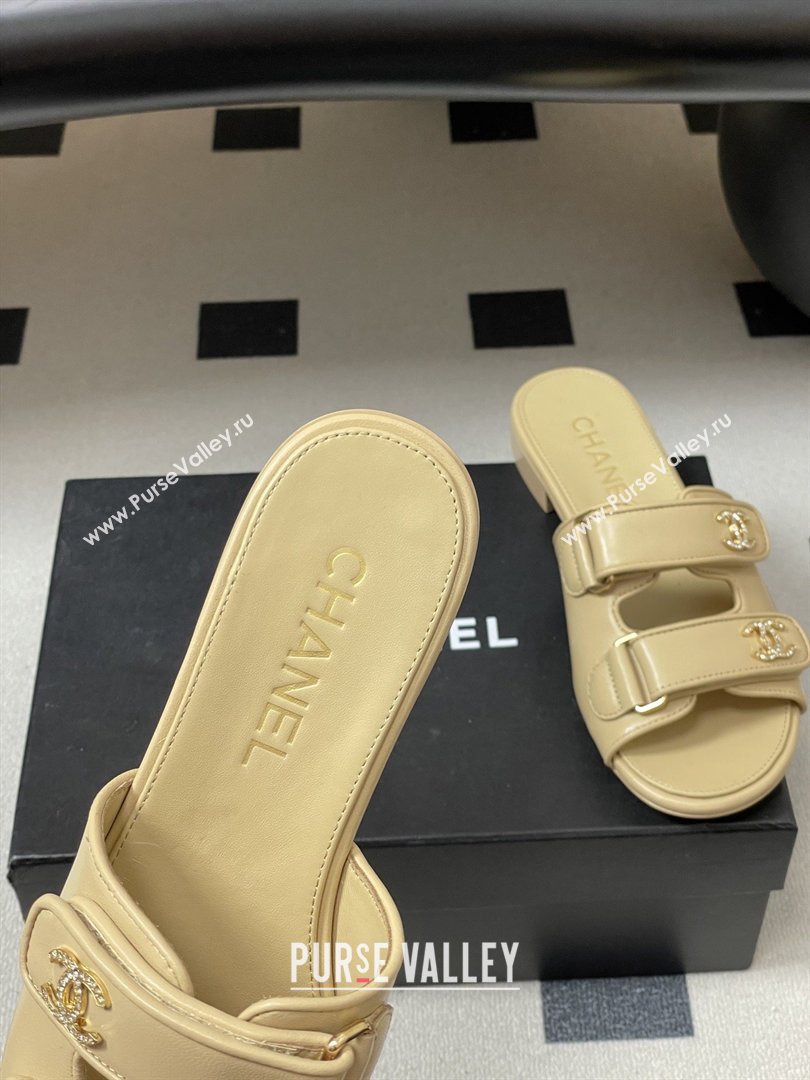 Chanel Mules Sandal in Lambskin G47043 Beige 2026 (MD-26022806)