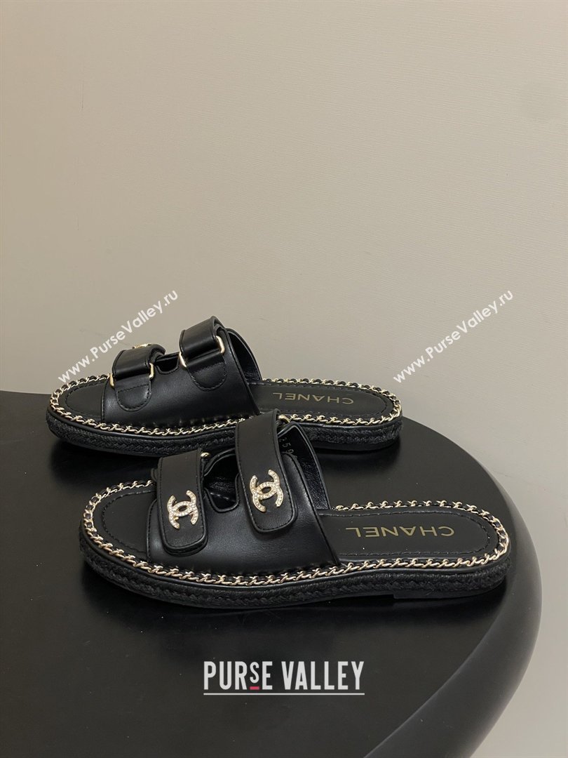 Chanel Mules Sandal with Chain Black Lambskin 2026 (MD-26022812)