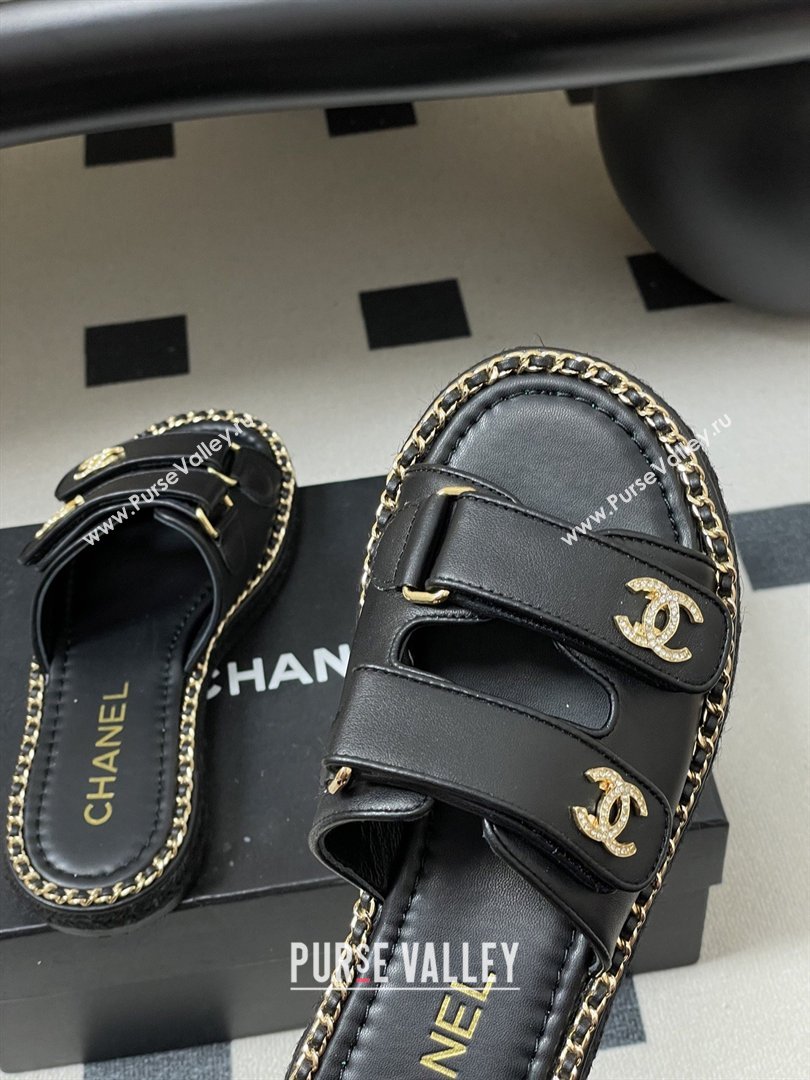 Chanel Mules Sandal with Chain Black Lambskin 2026 (MD-26022812)