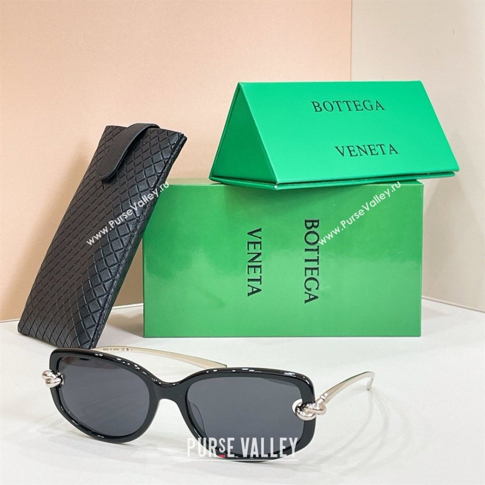 Bottega Veneta Sunglasses BV1440SA Silver/Black 16 2026 (A-26030416)