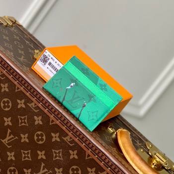 Louis Vuitton Double Card Holder in Golf Green Colored Monogram Canvas M14863 2026 (K-26030317)