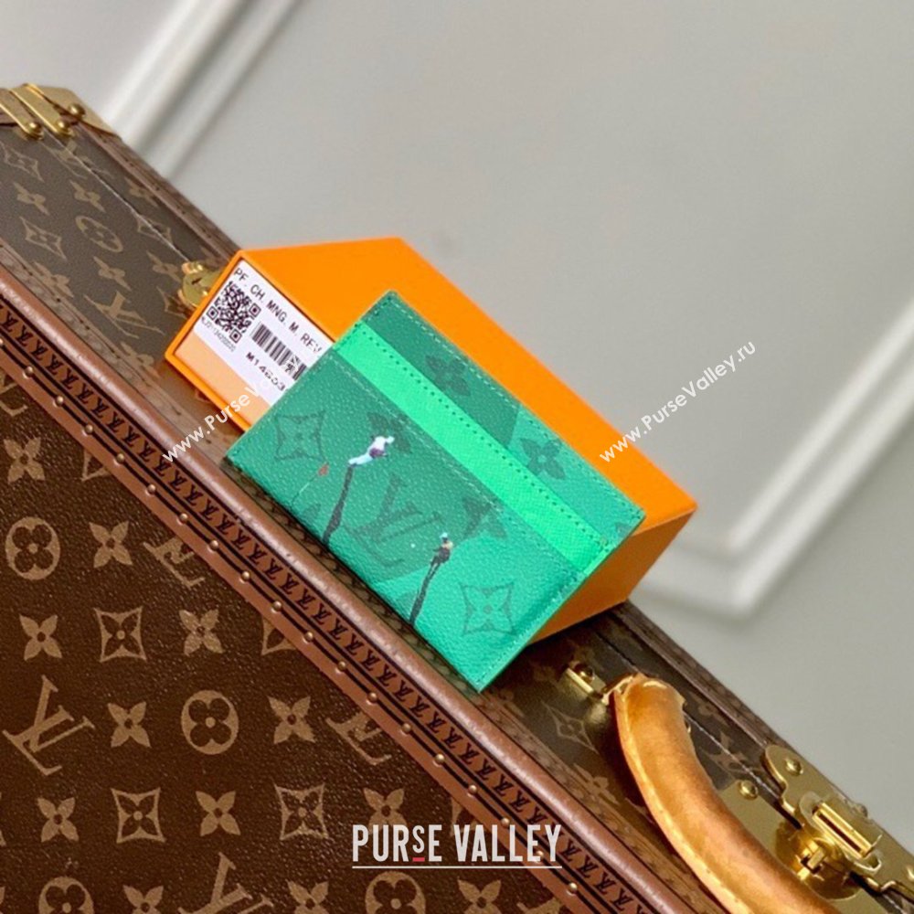 Louis Vuitton Double Card Holder in Golf Green Colored Monogram Canvas M14863 2026 (K-26030317)
