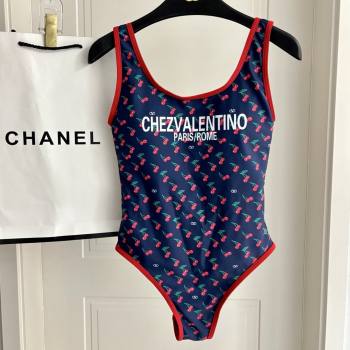 Valentino Cherry Swimwear V030609 Blue 2026 (A-26030609)