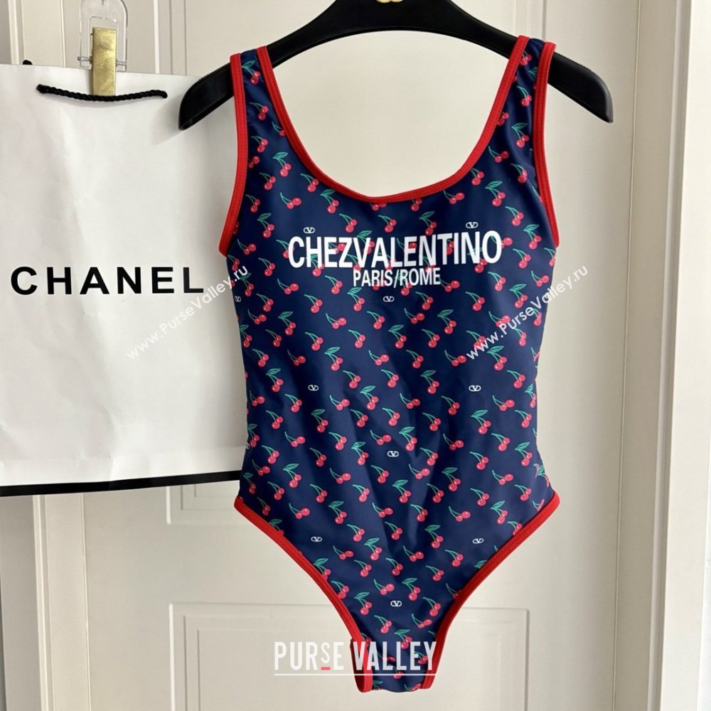 Valentino Cherry Swimwear V030609 Blue 2026 (A-26030609)