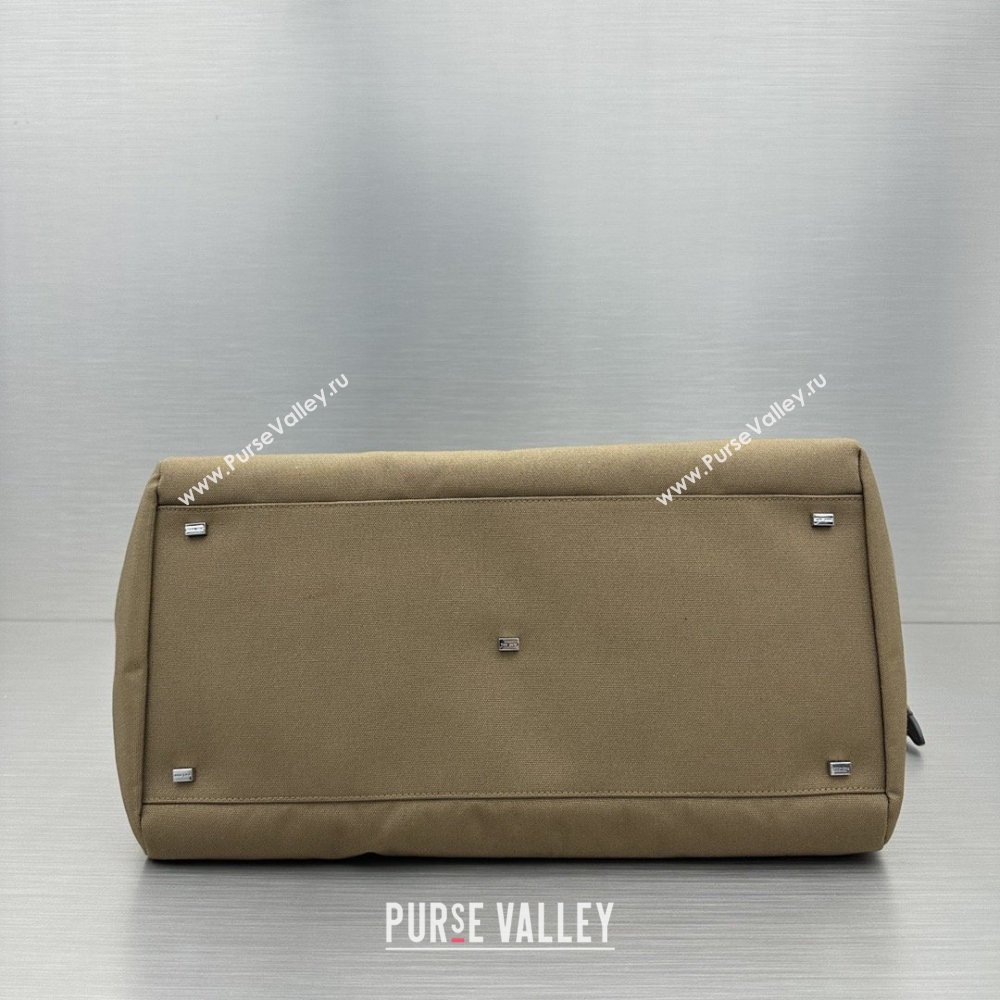 The Row Margaux 17 Inside Out Bag in Brown Fabric Leather 2026 (NM-26030902)