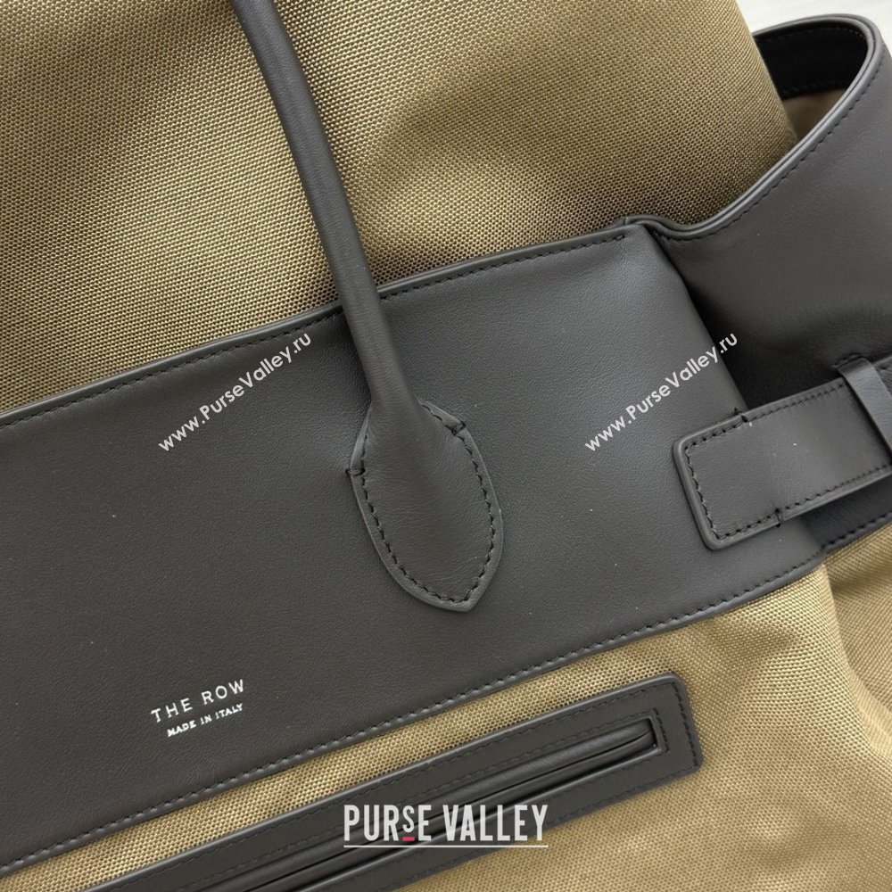 The Row Margaux 17 Inside Out Bag in Brown Fabric Leather 2026 (NM-26030902)
