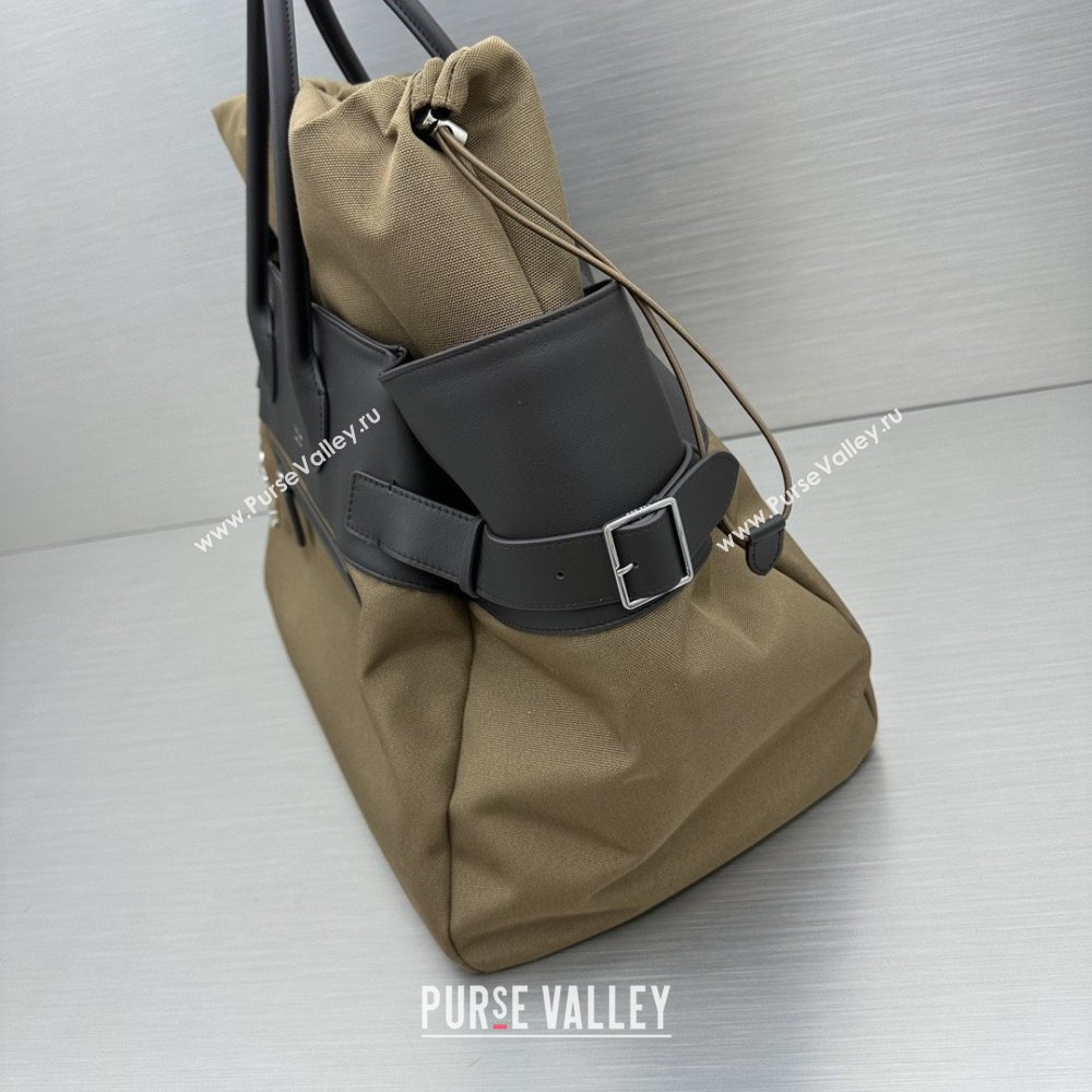 The Row Margaux 17 Inside Out Bag in Brown Fabric Leather 2026 (NM-26030902)