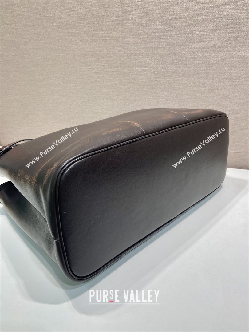 Prada Mens Buckle Large Leather Bag with Buckle Belt 1BG126 Dark Brown 2026 (YZ-26030903)