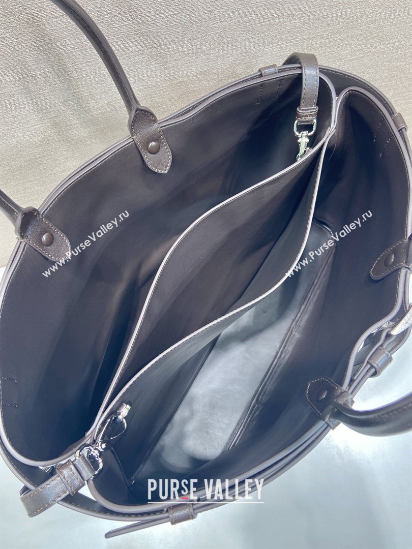 Prada Mens Buckle Large Leather Bag with Buckle Belt 1BG126 Dark Brown 2026 (YZ-26030903)