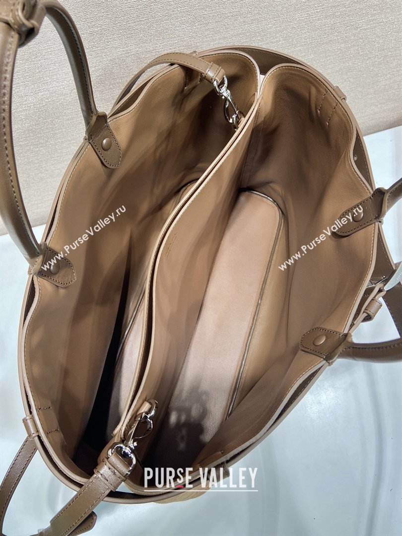 Prada Mens Buckle Large Suede Bag with Buckle Belt 1BG126 Brown 2026 (YZ-26030904)