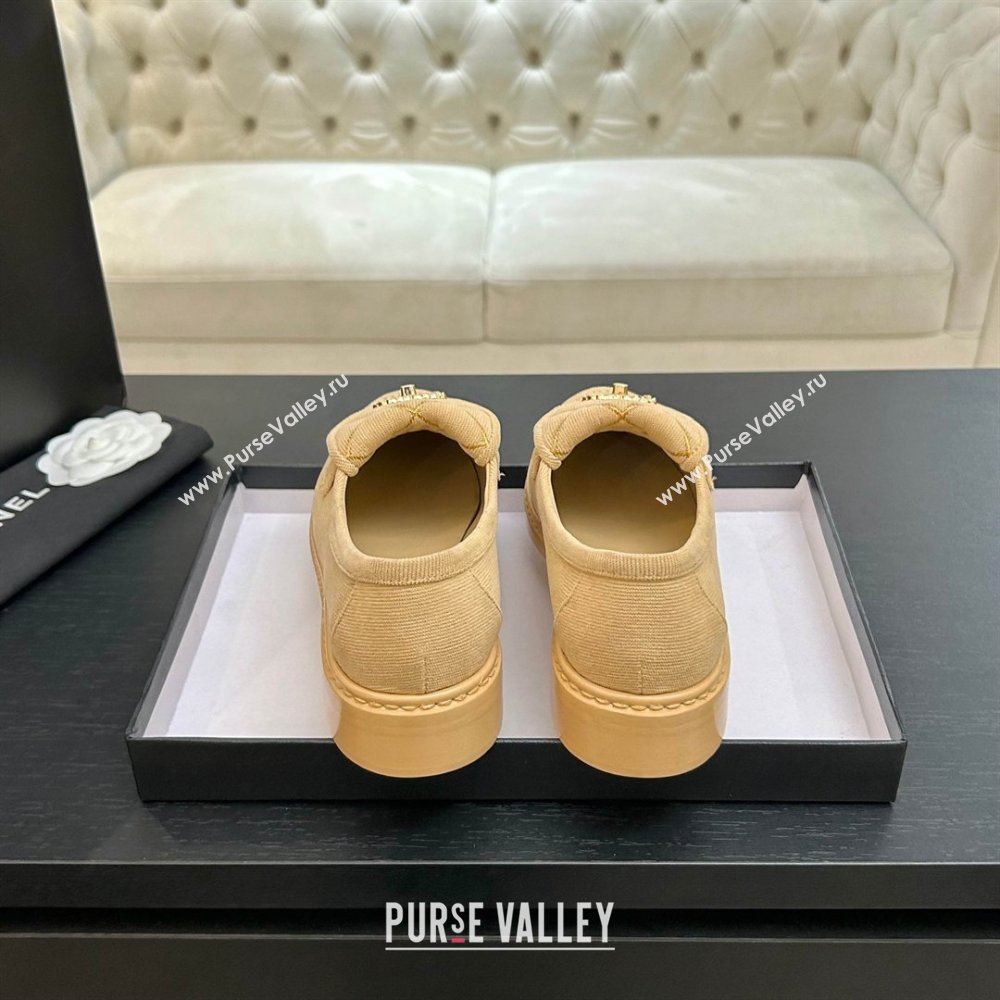 Chanel Corduroy Mocassins Loafers G47119 Brown 2026 (MD-26031204)