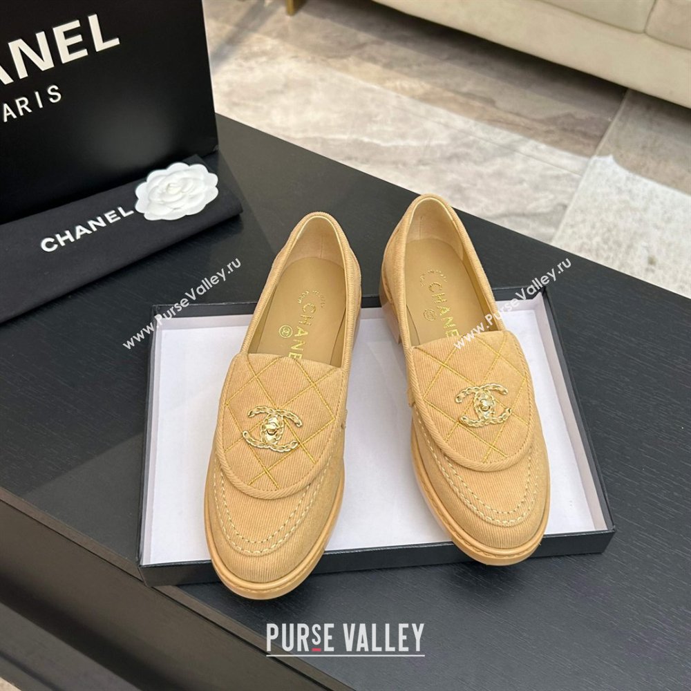 Chanel Corduroy Mocassins Loafers G47119 Brown 2026 (MD-26031204)