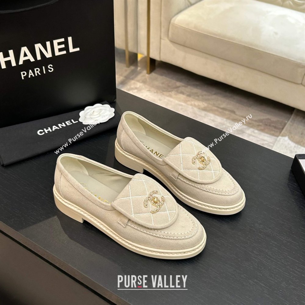 Chanel Corduroy Mocassins Loafers G47119 Beige 2026 (MD-26031205)