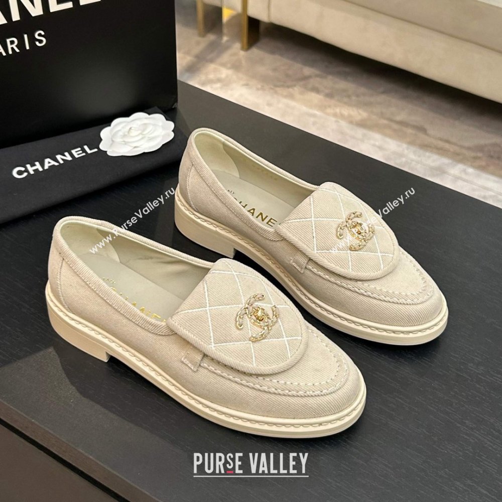 Chanel Corduroy Mocassins Loafers G47119 Beige 2026 (MD-26031205)