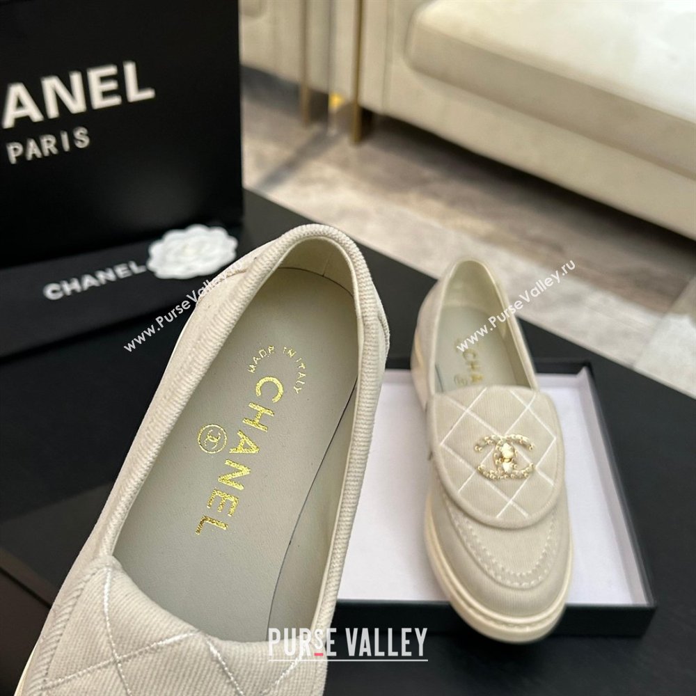 Chanel Corduroy Mocassins Loafers G47119 Beige 2026 (MD-26031205)