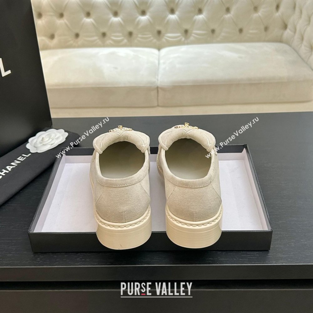 Chanel Corduroy Mocassins Loafers G47119 Beige 2026 (MD-26031205)