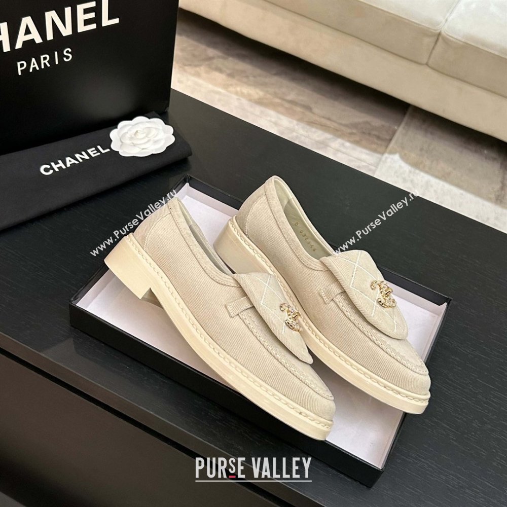 Chanel Corduroy Mocassins Loafers G47119 Beige 2026 (MD-26031205)