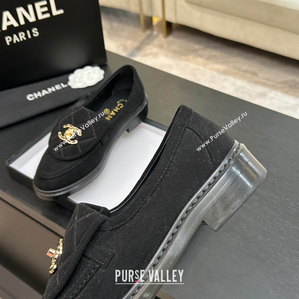 Chanel Corduroy Mocassins Loafers G47119 Black 2026 (MD-26031207)