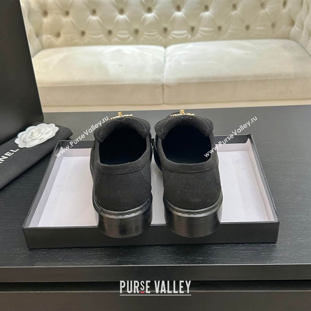 Chanel Corduroy Mocassins Loafers G47119 Black 2026 (MD-26031207)