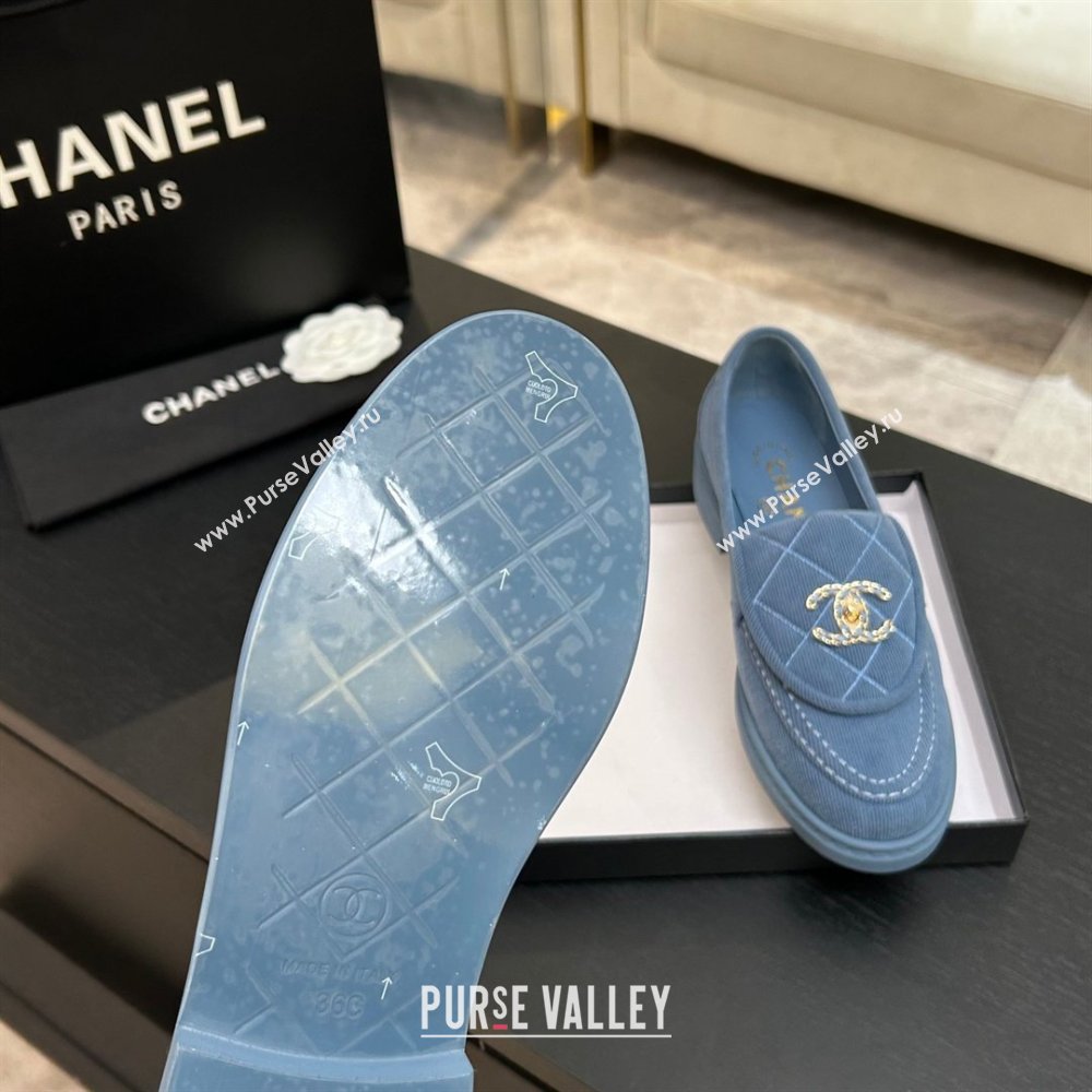 Chanel Corduroy Mocassins Loafers G47119 Blue 2026 (MD-26031210)