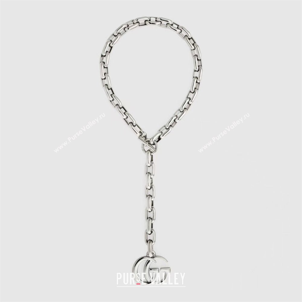 Gucci GG Marmont Pendant Chain Necklace ‎865297 Silver 2026 (YF-26031316)